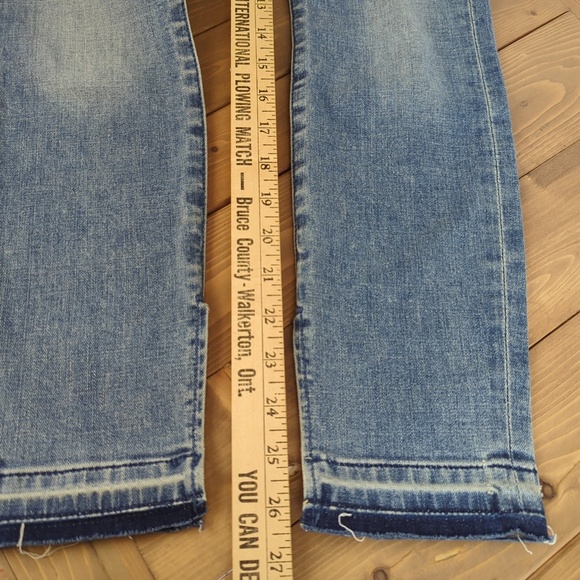 7 for all mankind The Ankle Skinny Split Raw Hem Jeans 25W - Picture 8 of 11